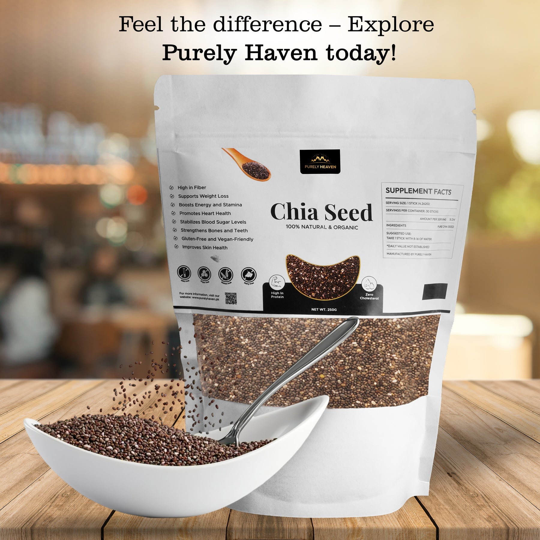Pure Himalayan Chia Seeds for Weight Loss and Daily Health Routine