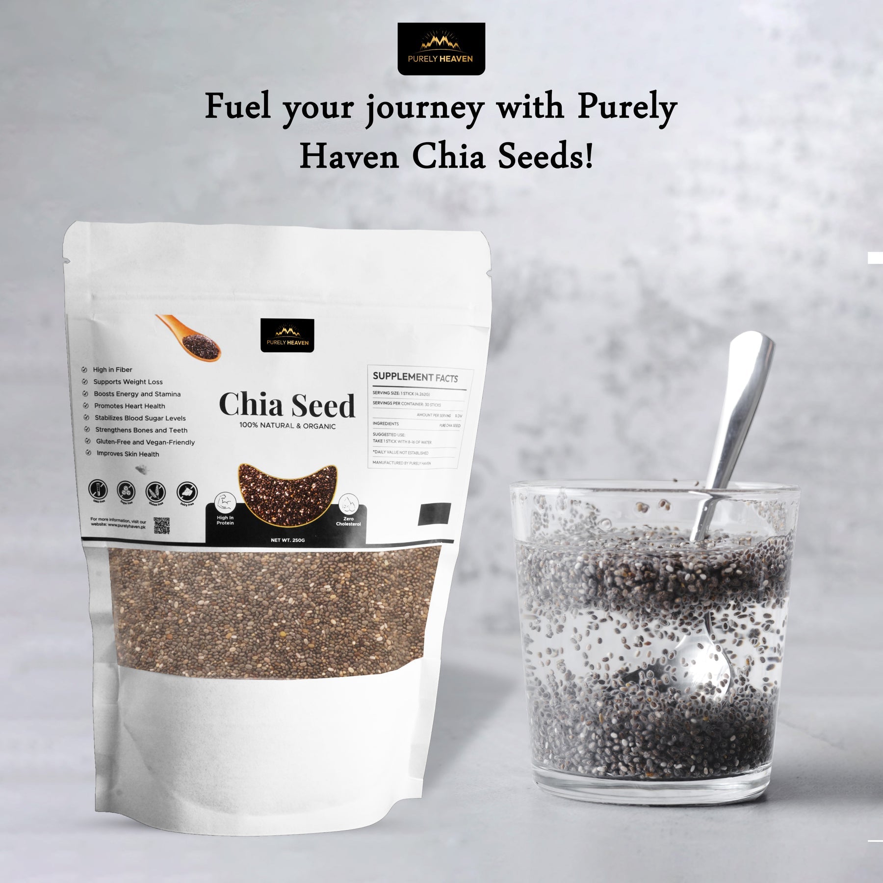 Pure Himalayan Chia Seeds for Weight Loss and Daily Health Routine