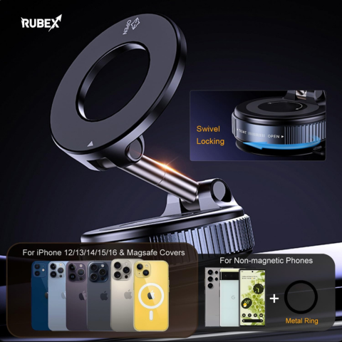 360° Adjustable Vacuum Magnetic Phone Holder ( Original )