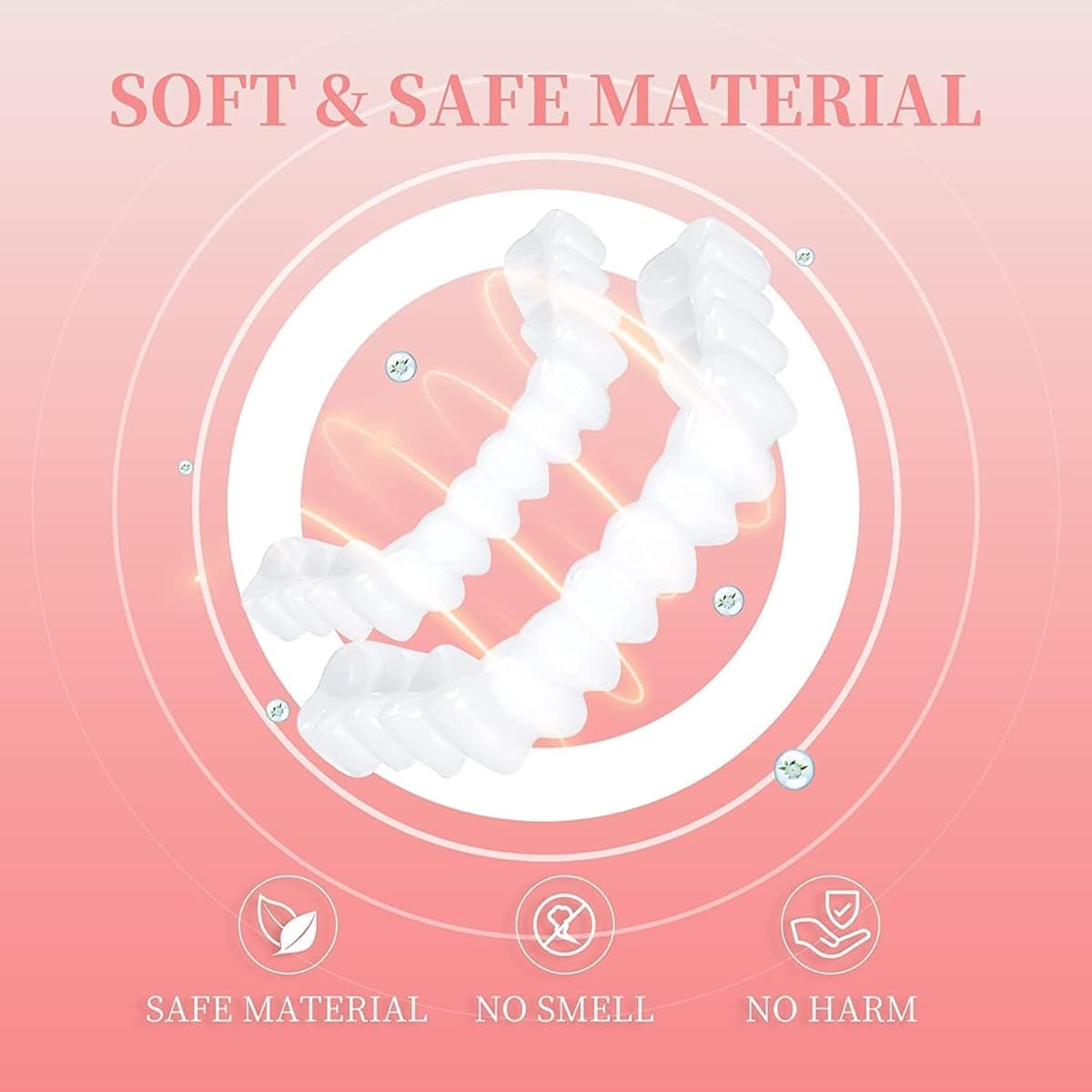 2 Pcs Temporary Fake Teeth for Men and Women