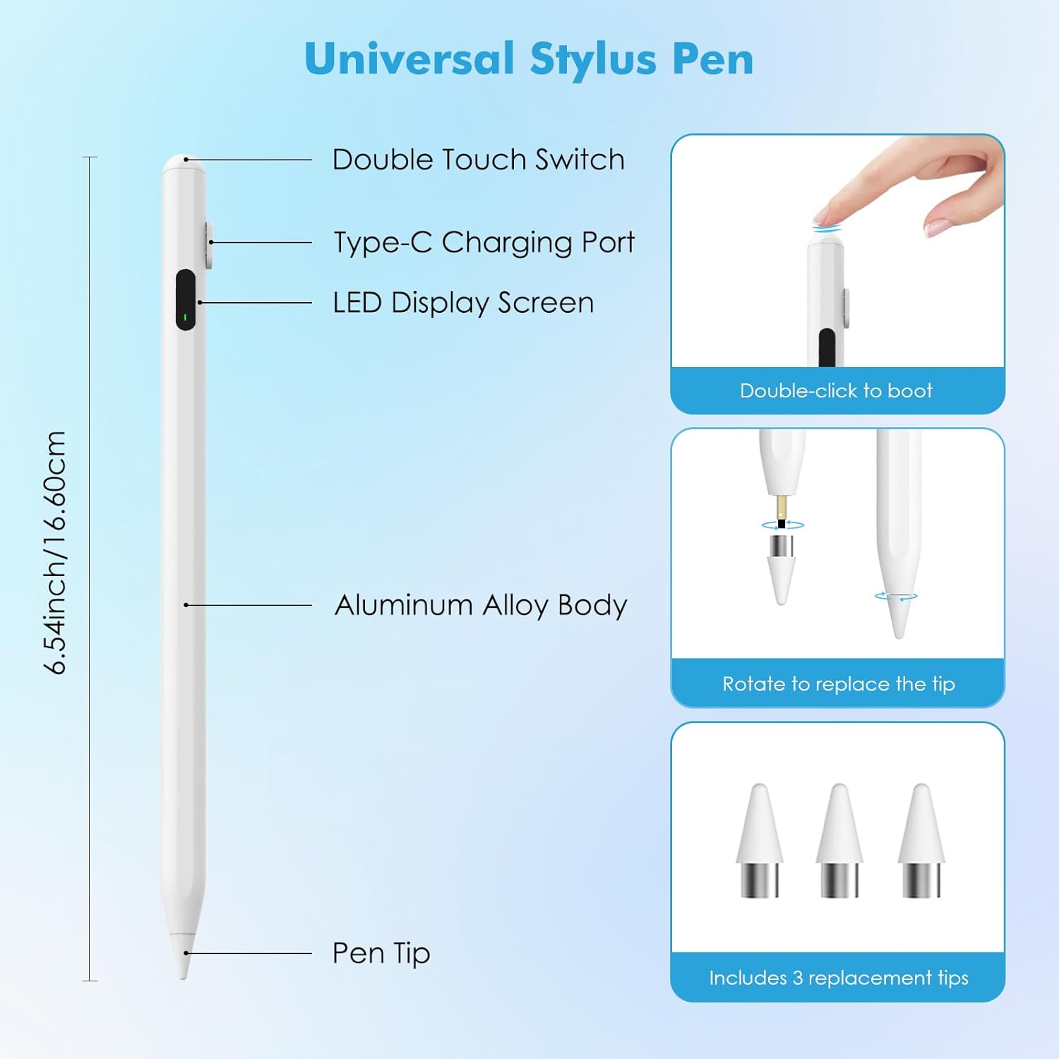 Universal Stylus Pen With Digital Display