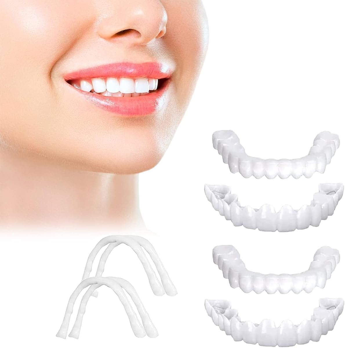 2 Pcs Temporary Fake Teeth for Men and Women
