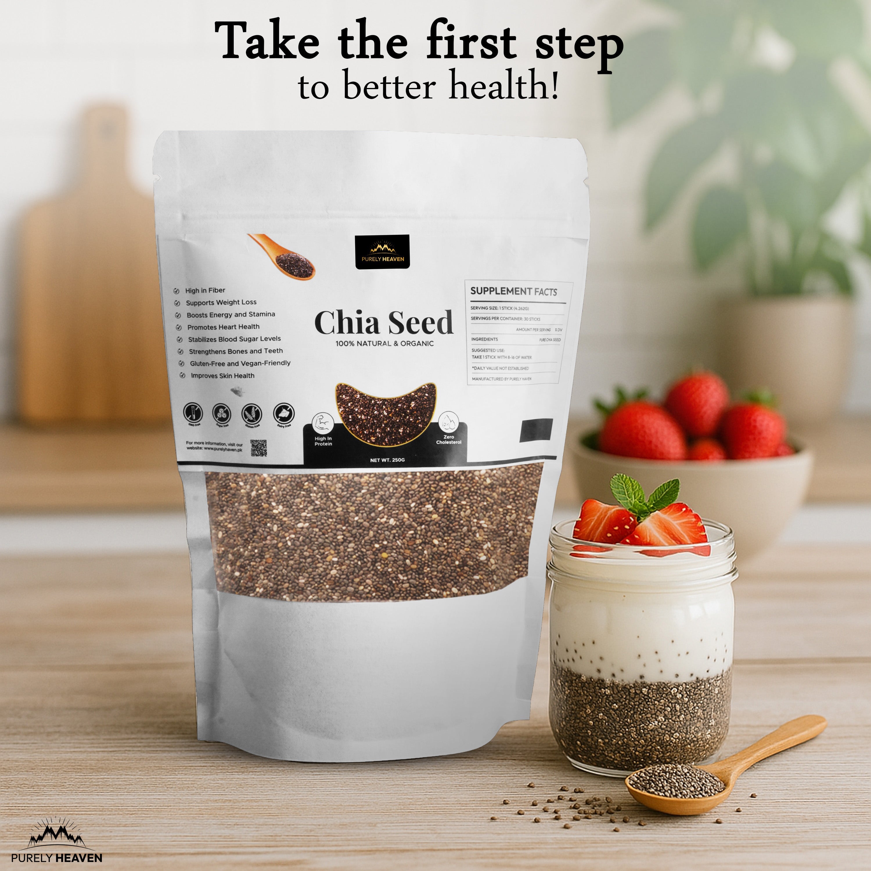 Pure Himalayan Chia Seeds for Weight Loss and Daily Health Routine
