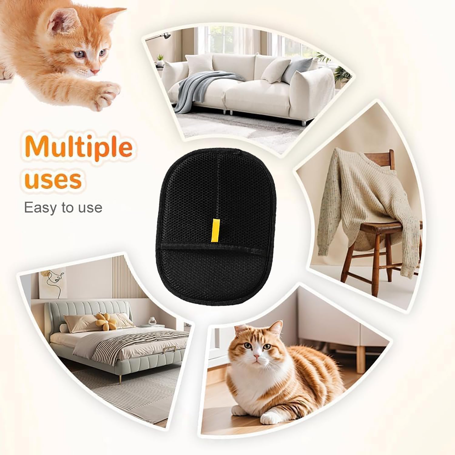 Washable Pet Hair Removal Gloves ( Imported Quality )