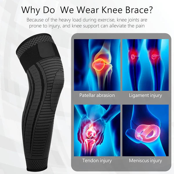 2 Pcs Full Leg Knee Pads with Support Belt ( Original China )