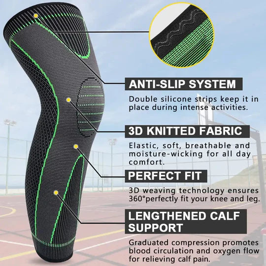 2 Pcs Full Leg Knee Pads with Support Belt ( Original China )